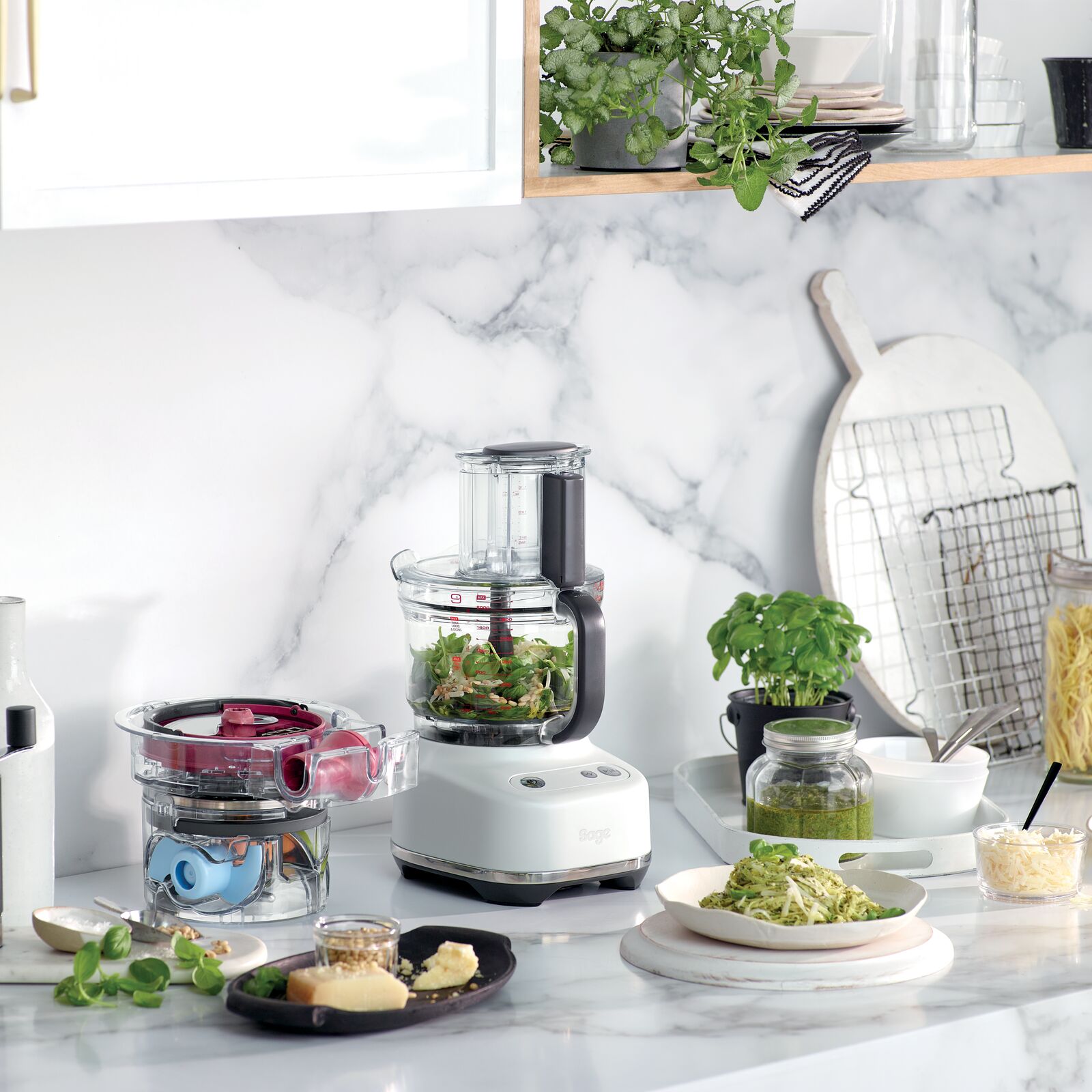 Sage SFP638SST Food processor Sea Salt White