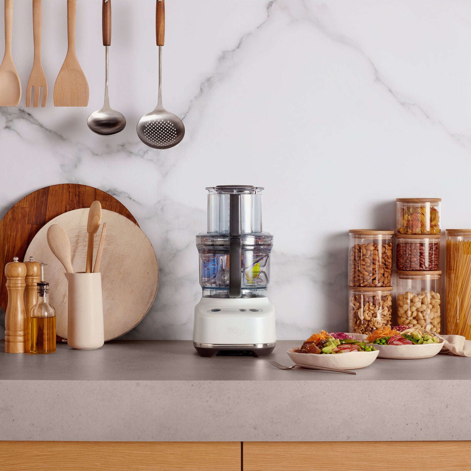 Sage SFP638SST Food processor Sea Salt White