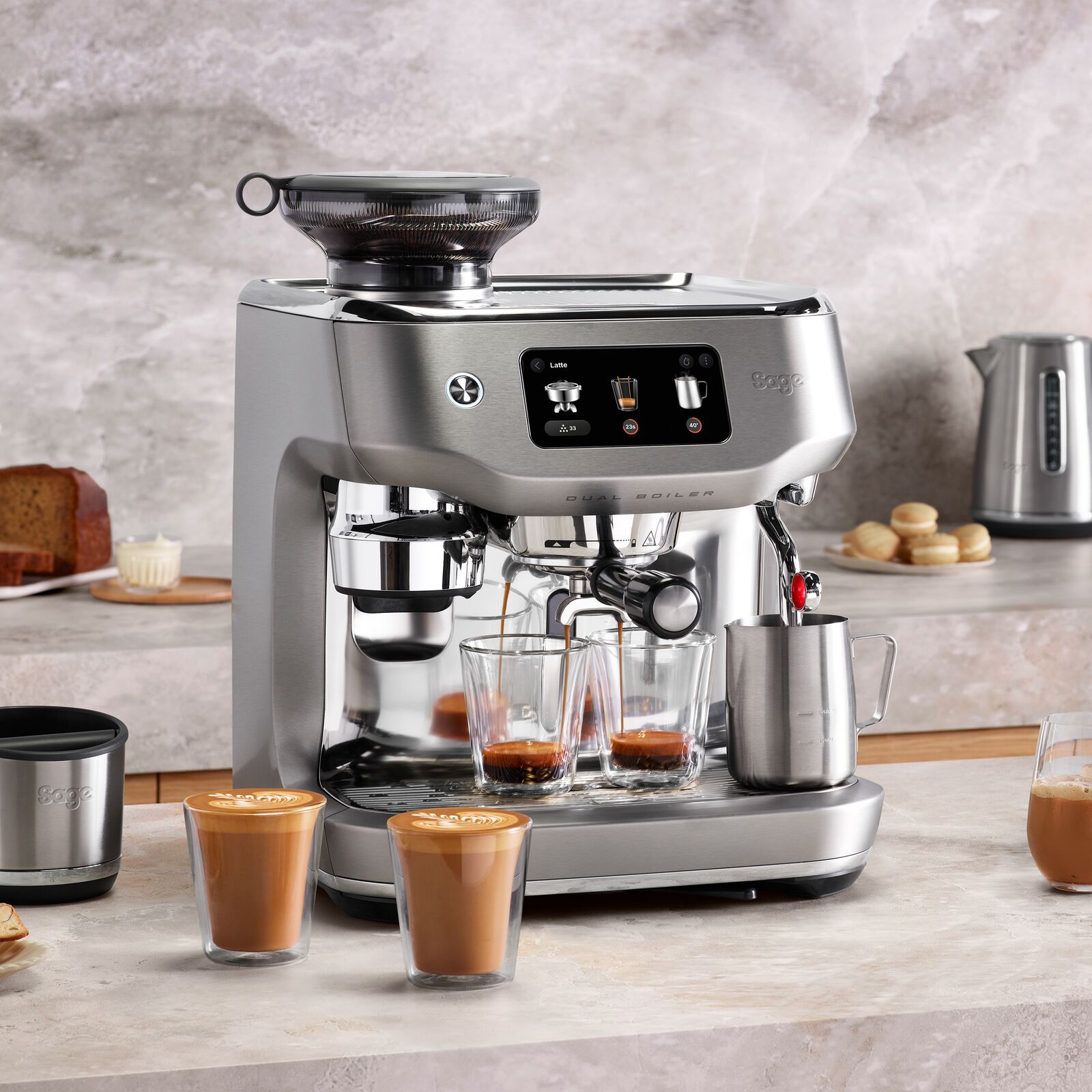 Sage SES995BSS Oracle Dual Boiler Espresso machine Brushed Stainless Steel
