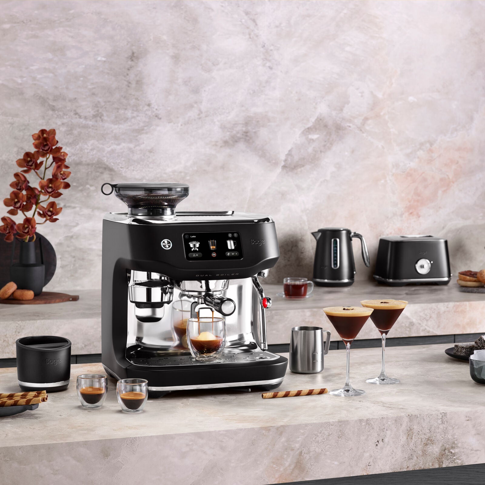 Sage SES995BTR Oracle Dual Boiler Espresso machine Black Truffle