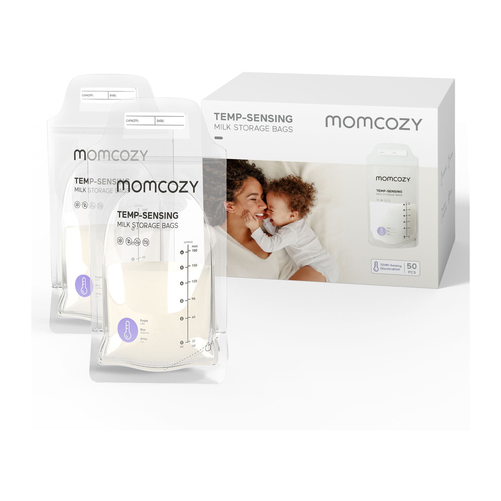 Momcozy 50pcs Disposable Breastmilk Bag