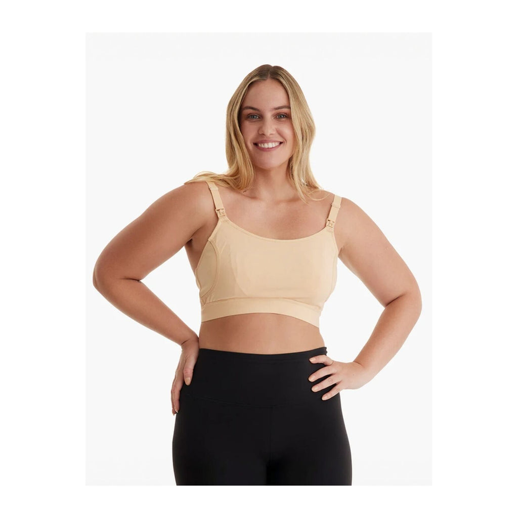 Momcozy YN08 XL Hands-Free Pumping Bra Natural