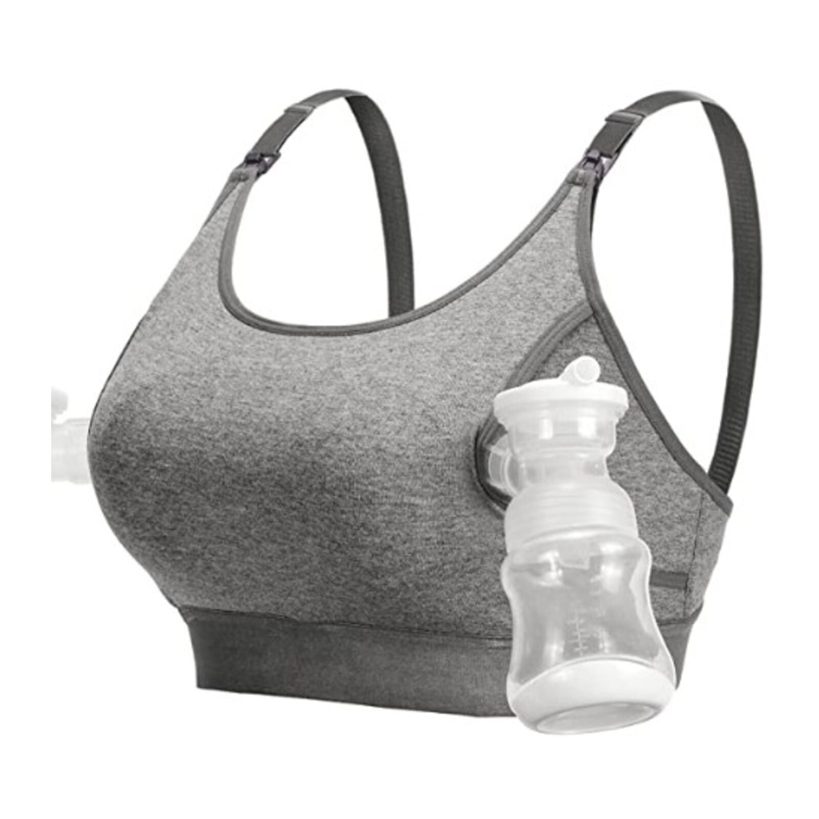 Momcozy YN08 M Hands-Free Pumping Bra Grey