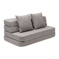 By KlipKlap KK 3-Fach Klappsofa 120 cm Multi Grau mit Grau