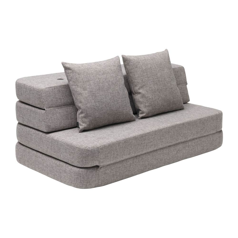 By KlipKlap KK 3 Fold Sofa 120 cm Multi Grey w. Grey
