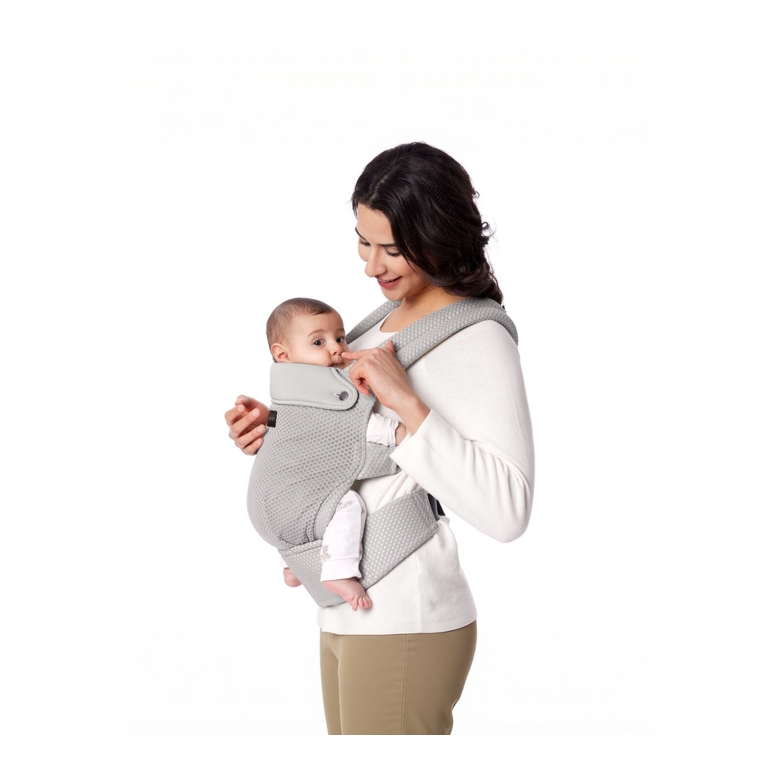 Momcozy Newborn to Toddler Air Mesh Soft Structured Carrier Grey