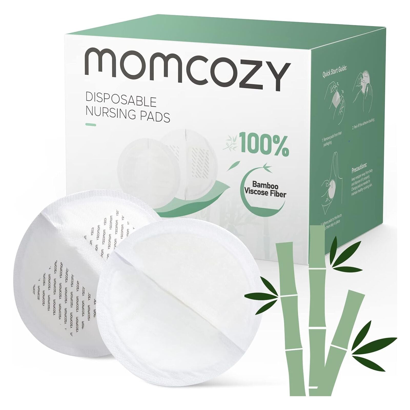 Momcozy Bamboo Fiber Disposable - 80 Count Nursing Pad