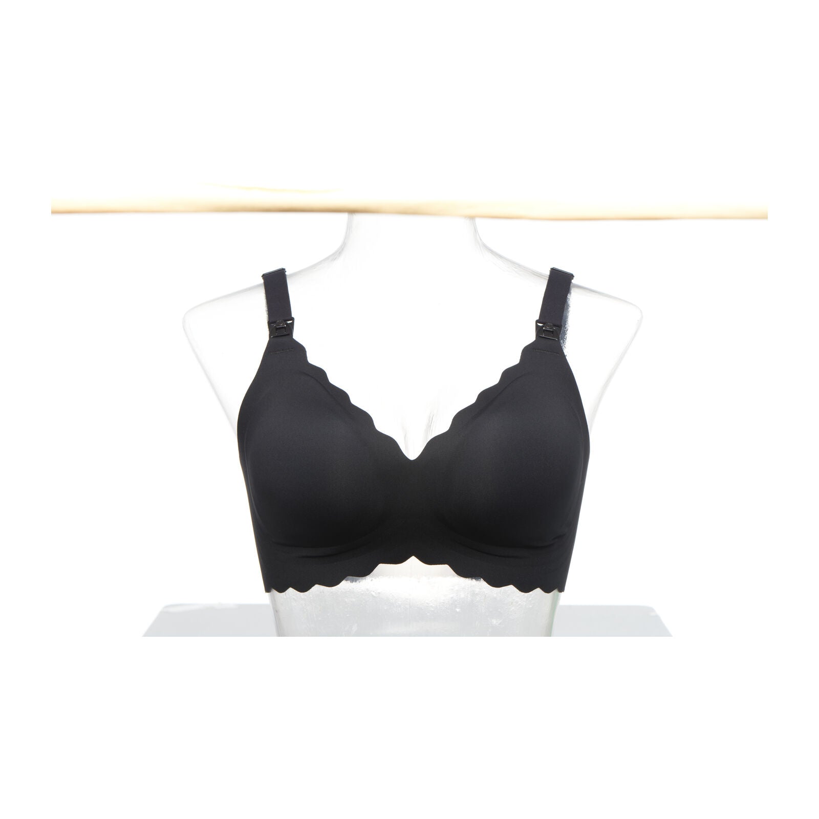 Momcozy YN46 XL Seamless Support Floral Bra Black