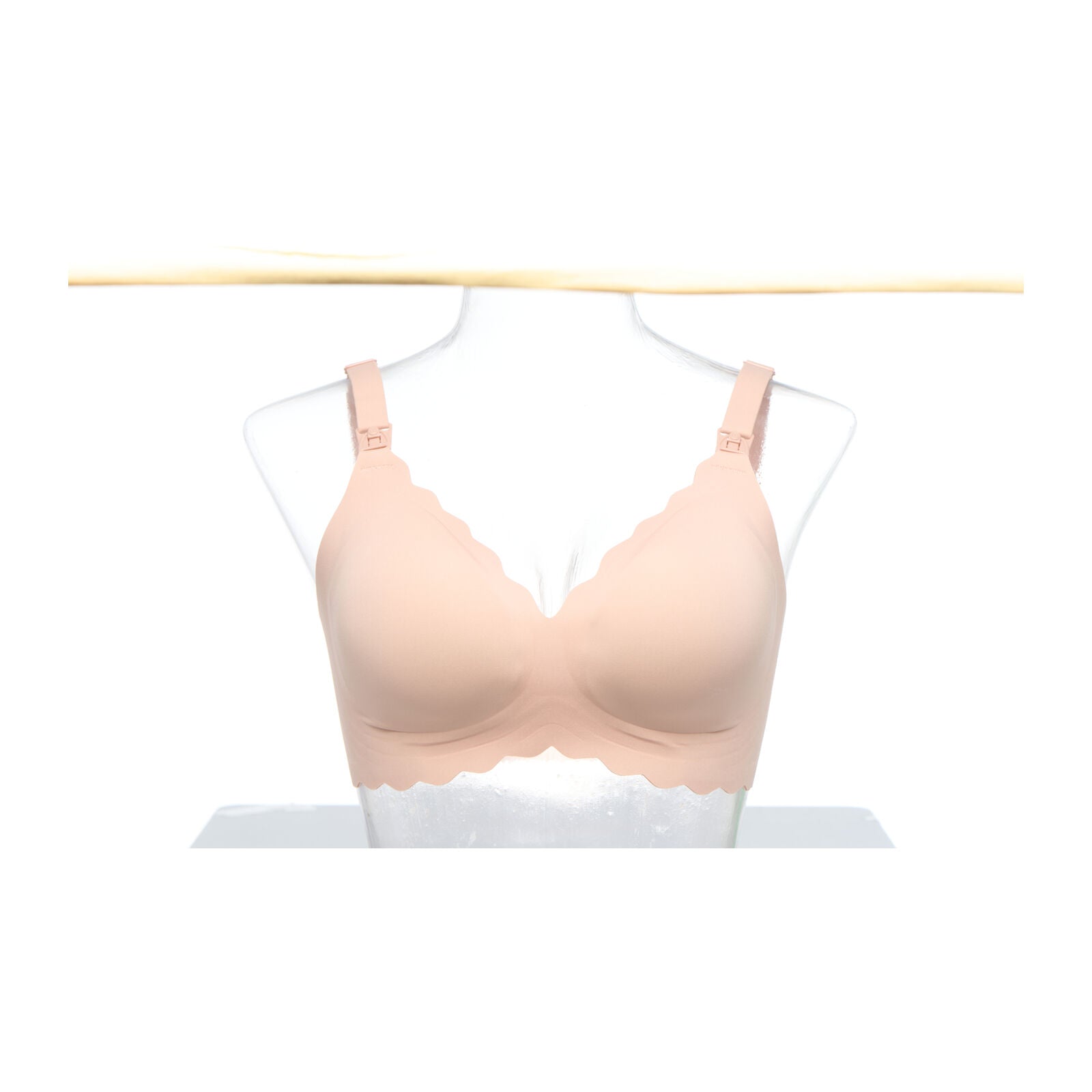 Momcozy YN46 XL Seamless Support Floral Bra Natural