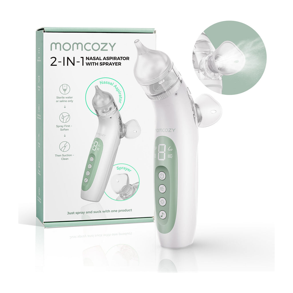 Momcozy BreezyClearT 2-in-1 Spray & Suction Electric Nasal Aspirator