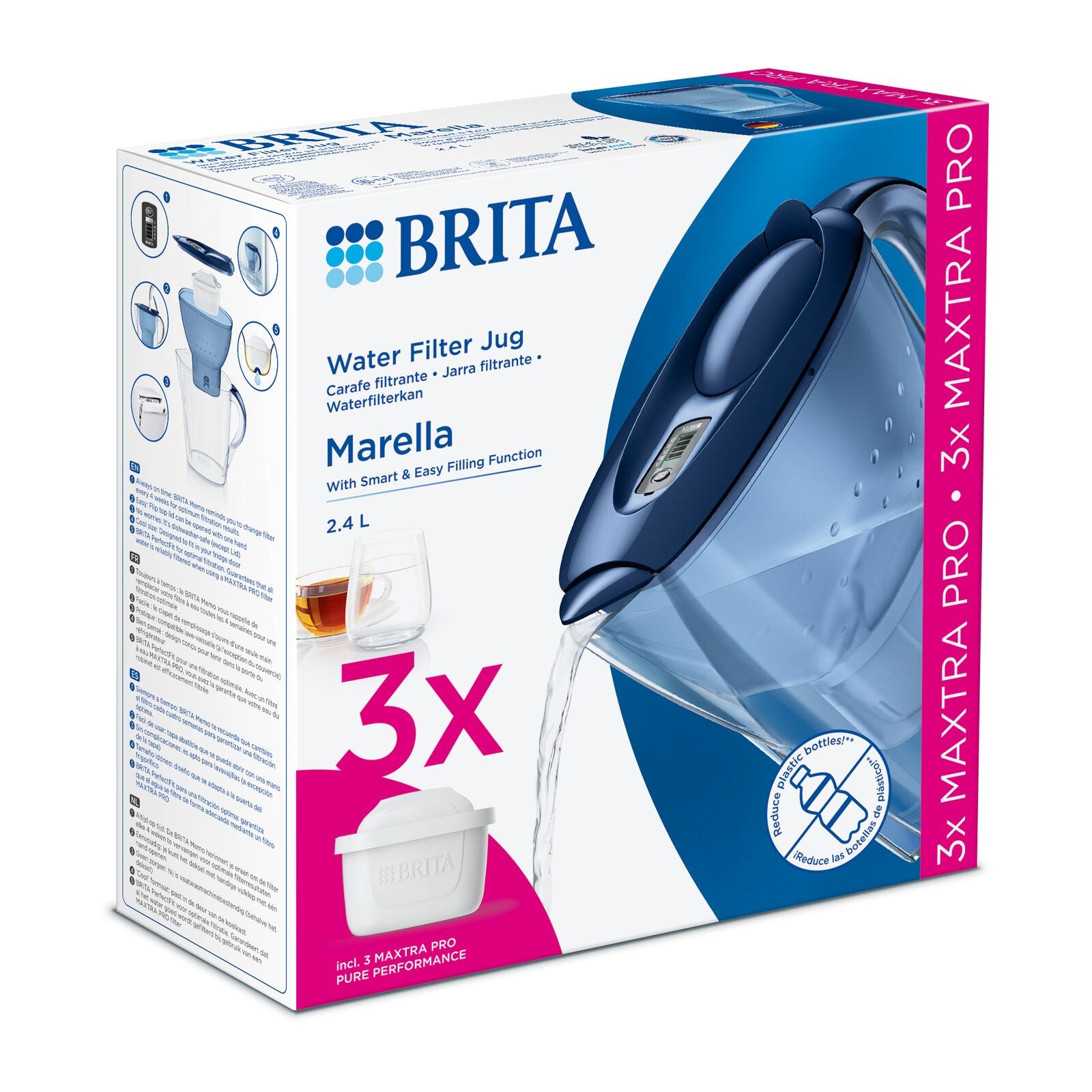 Brita Marella + 3 MXPro Bundle Blue