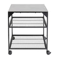 Witt Pizza Table on Wheels Black