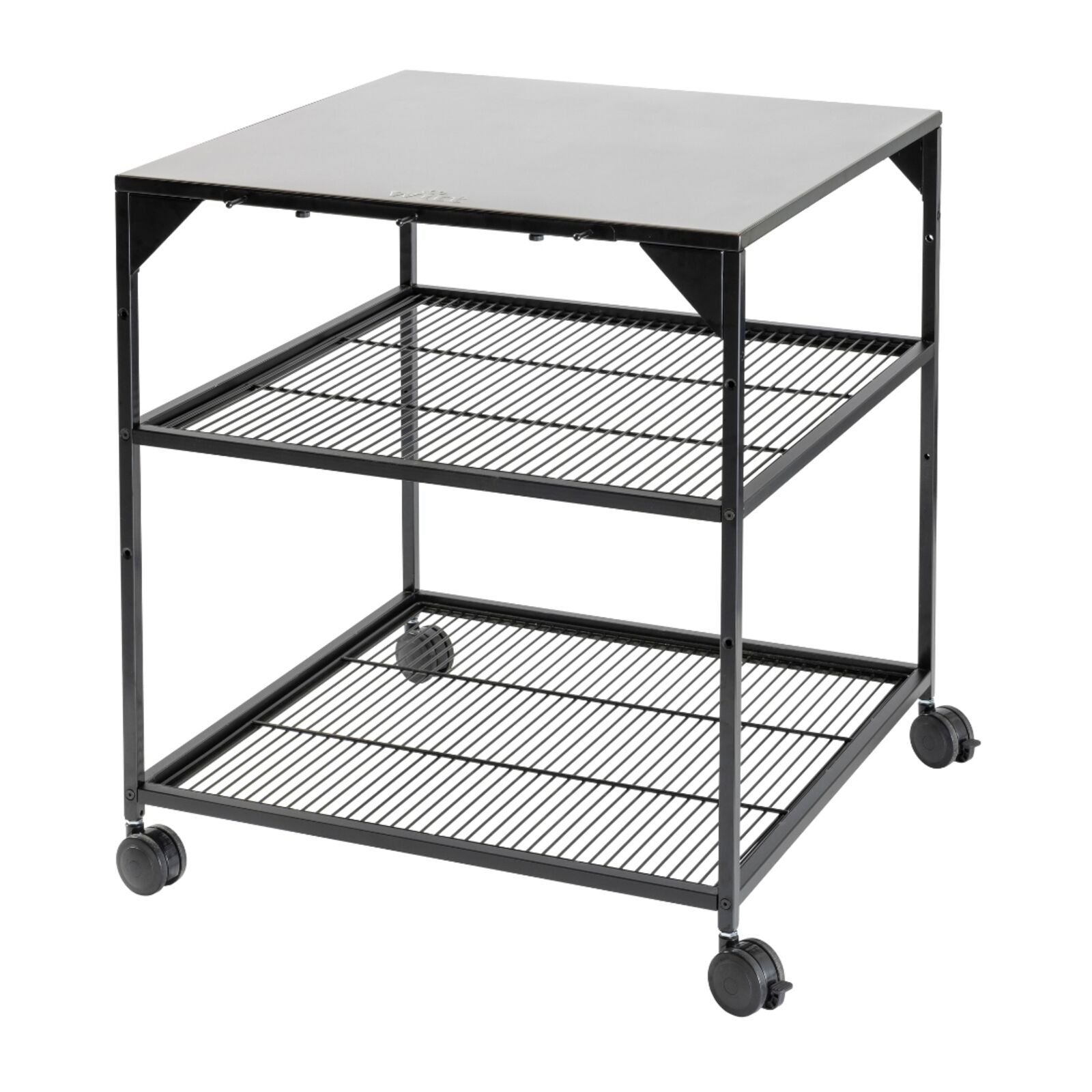 Witt Pizza Table on Wheels Black