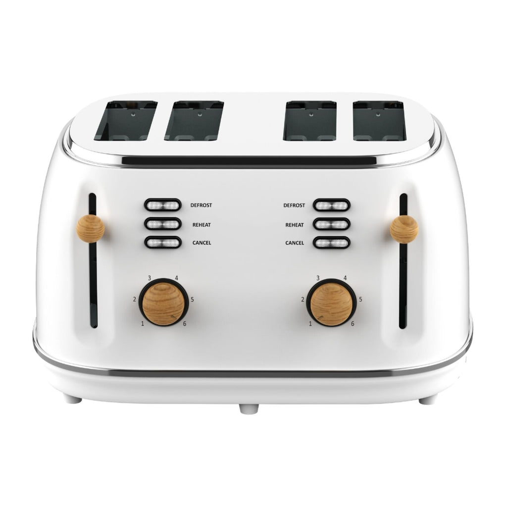 Witt Premium 4-slice Wood Toaster White