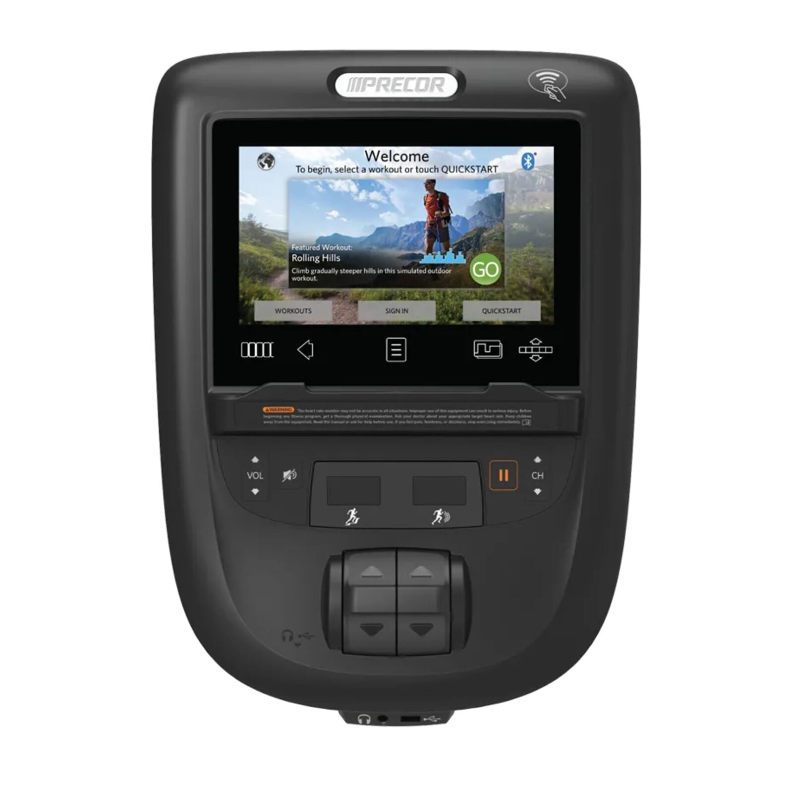 Precor Touchscreen Console P62 Bike INTL DVB Console Cardio Black