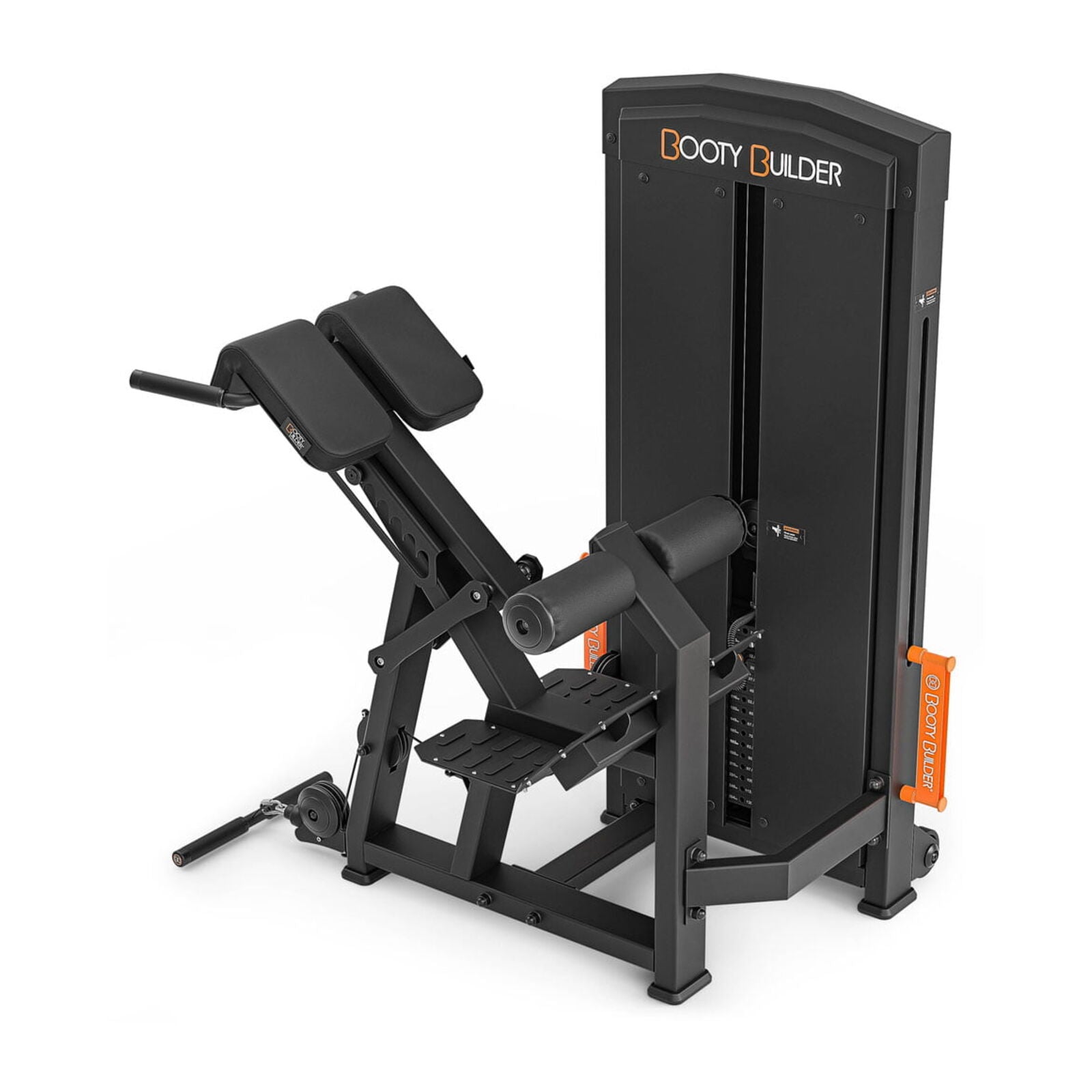 Booty Builder Selectorized Back Extension Strength training Machines Black
