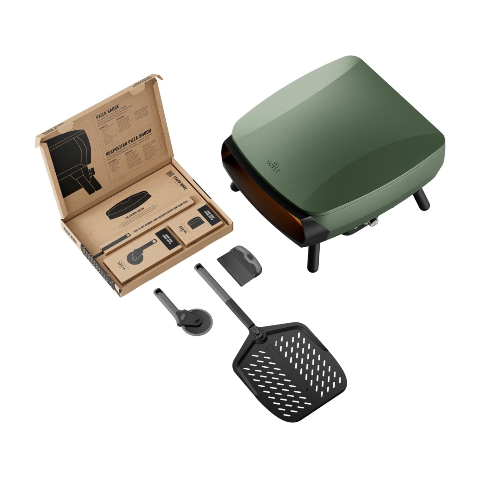 Witt Piccolo Rotante 13in EU incl toolbox 1 Pizza oven Green