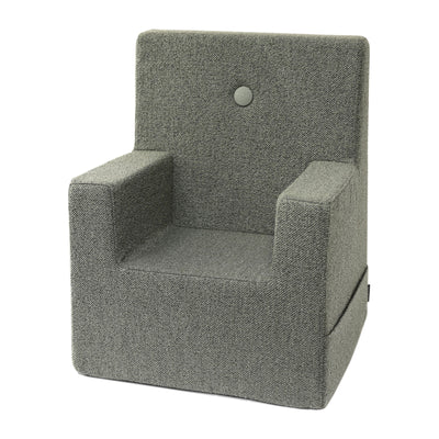 By KlipKlap KK Lasten Tuoli XL, pölyisen vihreä bouclé, vaaleanvihreä