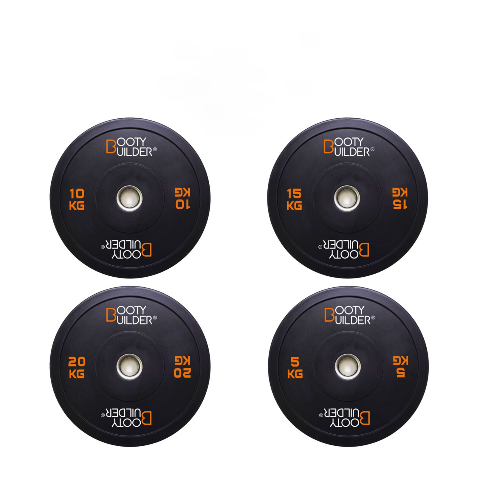 Booty Builder Bumper Plates - Set Strength training Machines Black