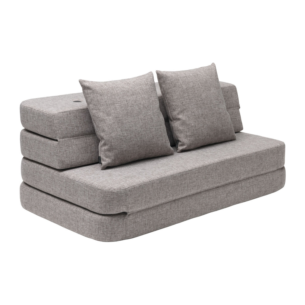 by KlipKlap 3 Fold Sofa 120 cm Multi Grey