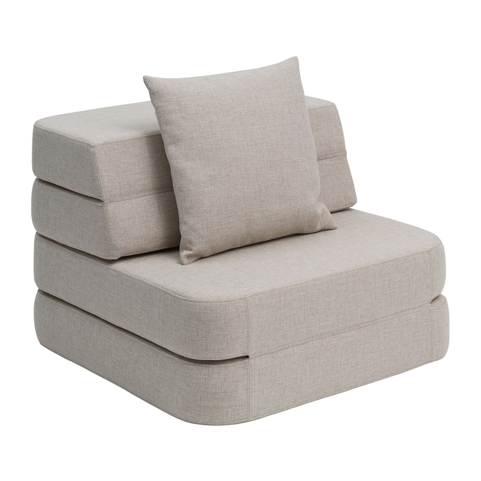 by KlipKlap 3 Fold Sofa Single Beige