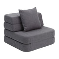 by KlipKlap 3 Fold Sofa Single Blue Grey