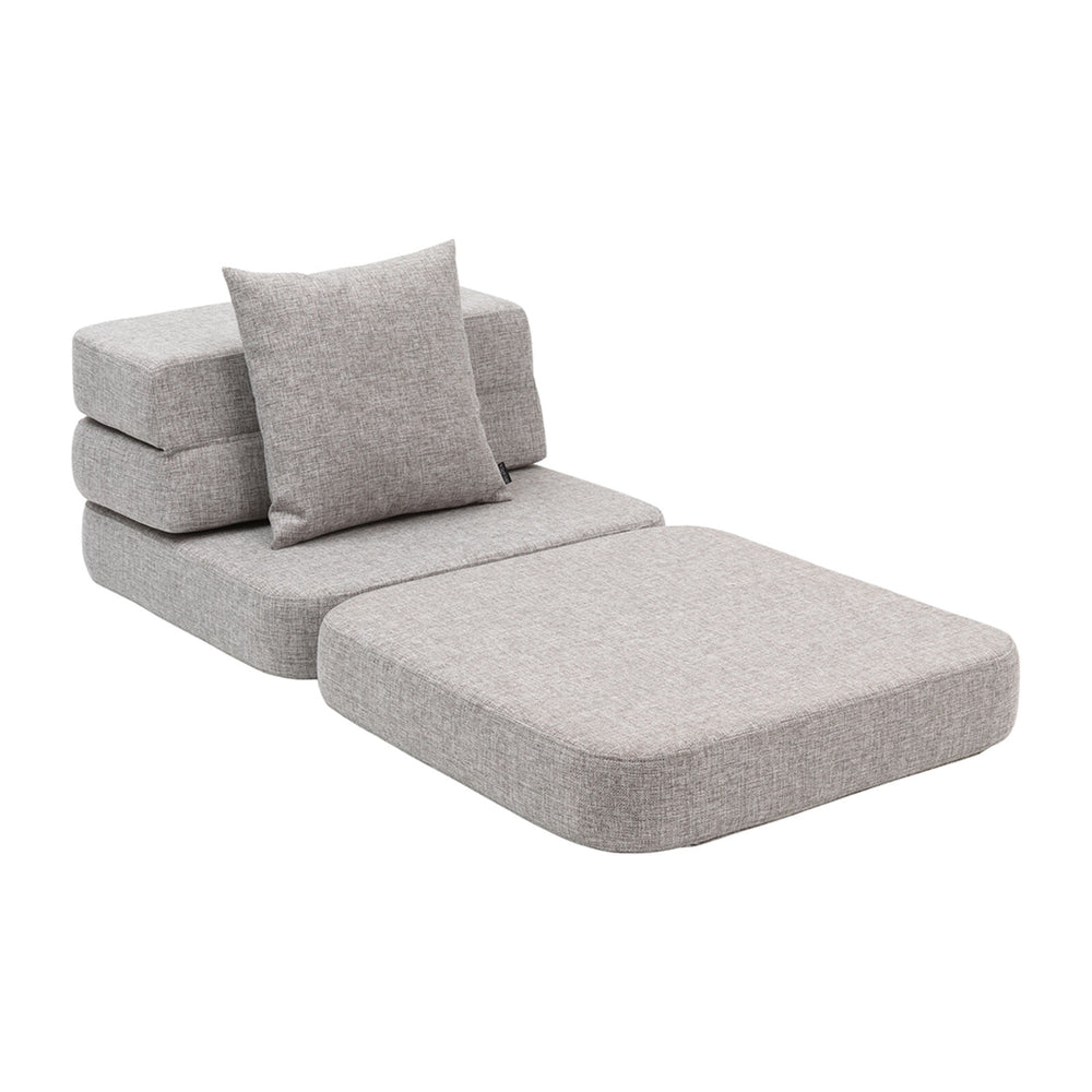 by KlipKlap 3 Fold Sofa Single Multi Grey