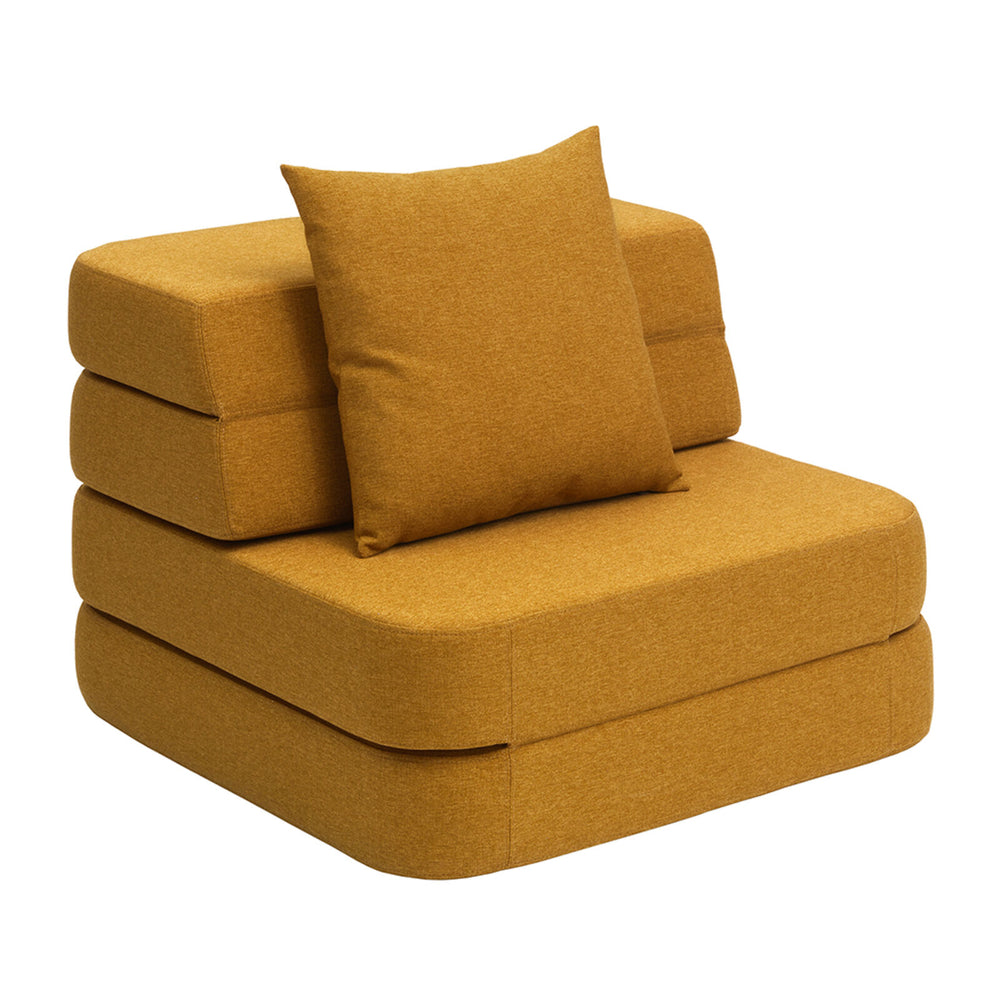 by KlipKlap 3 Fold Sofa Single Mustard