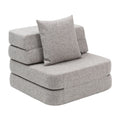 by KlipKlap 3 Fold Sofa Single Soft Multi Grey