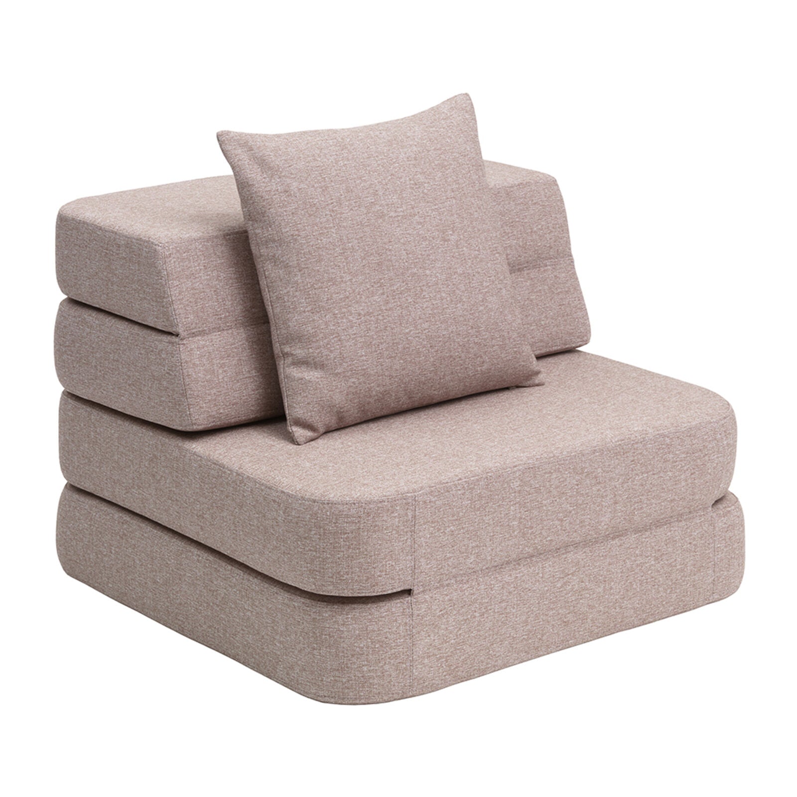 by KlipKlap 3 Fold Sofa Single Soft Rose
