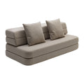 by KlipKlap 3-osainen Sohva XL Pehmeä 140 cm Beige
