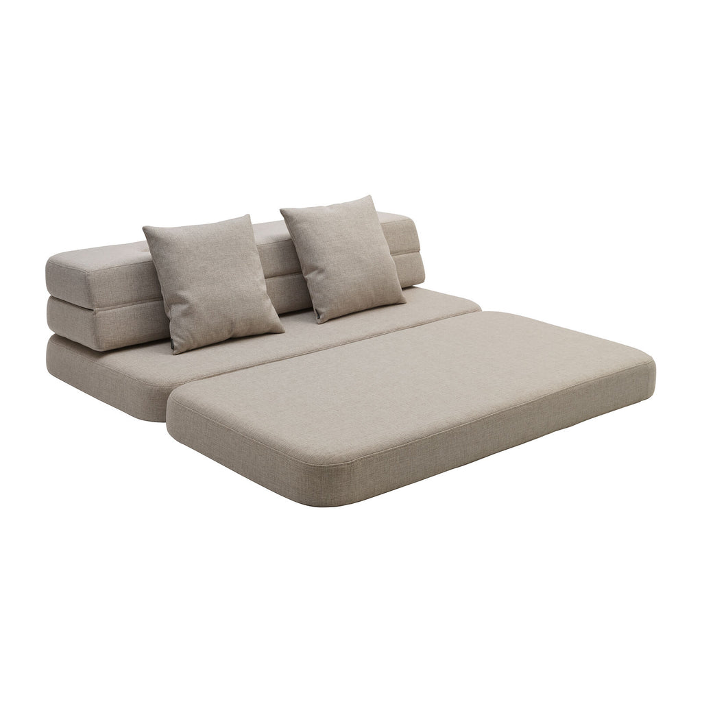 by KlipKlap 3-osainen Sohva XL Pehmeä 140 cm Beige