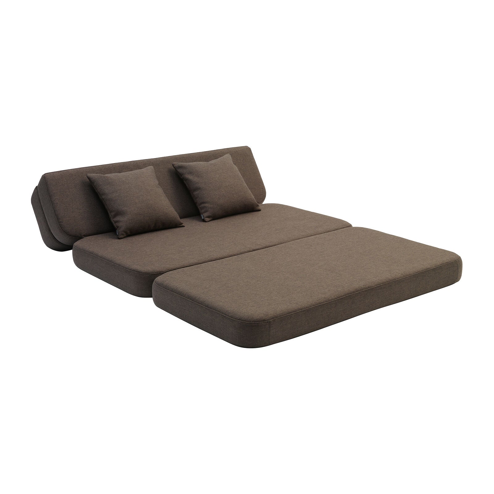 by KlipKlap 3 Fold Sofa XL Soft 140 cm Brown