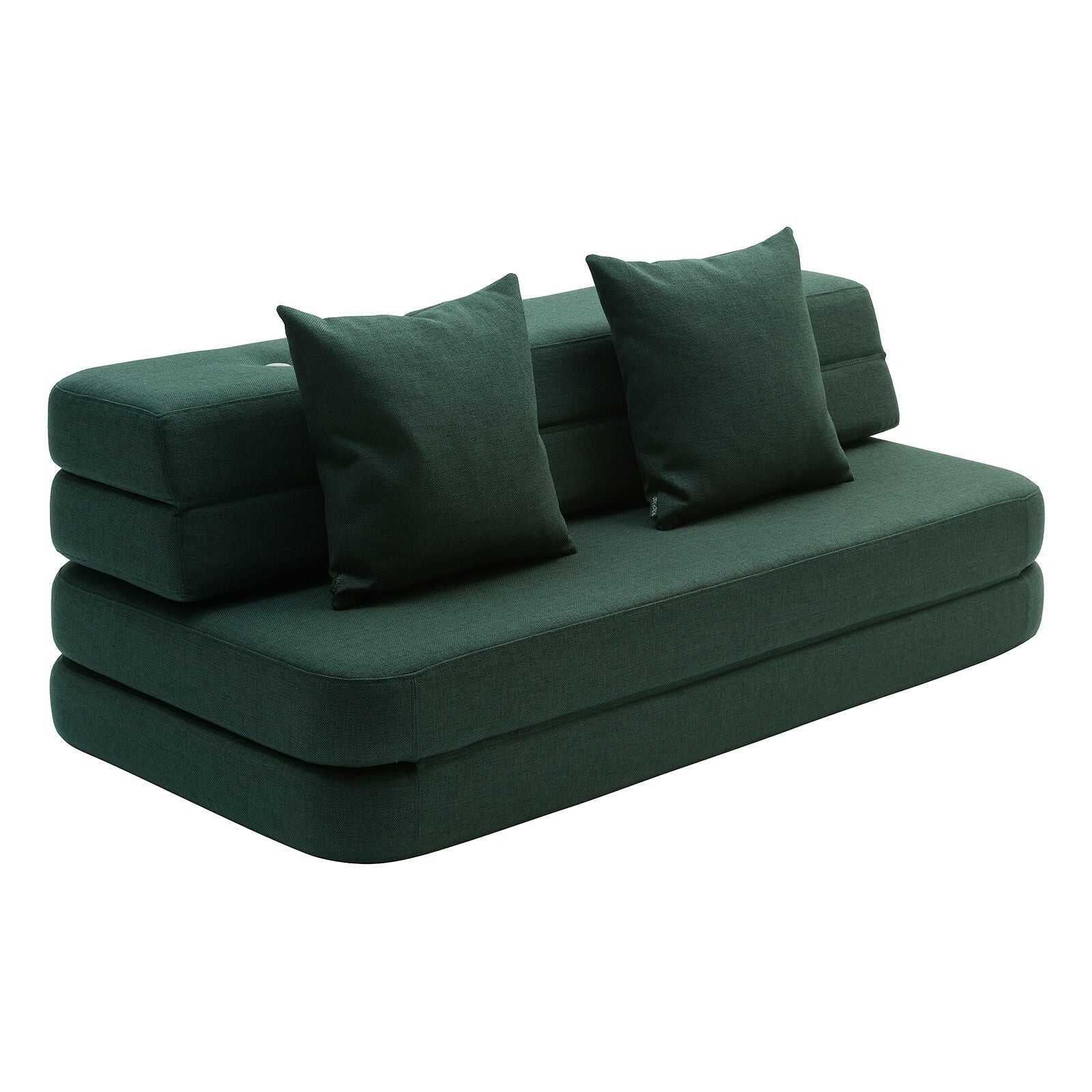 by KlipKlap 3 Fold Sofa XL Soft 140 cm Deep Green