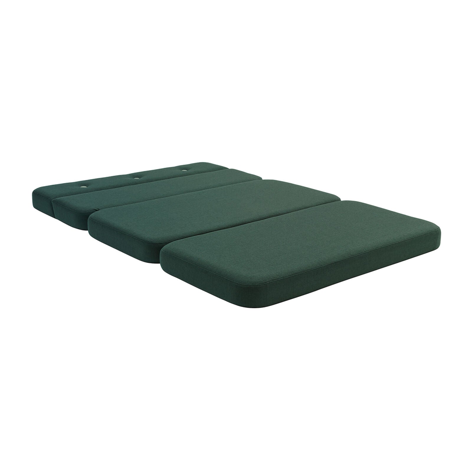 by KlipKlap 3 Fold Sofa XL Soft 140 cm Deep Green