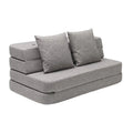by KlipKlap 3-voudige Bank XL Zacht 140 cm Multi Grey