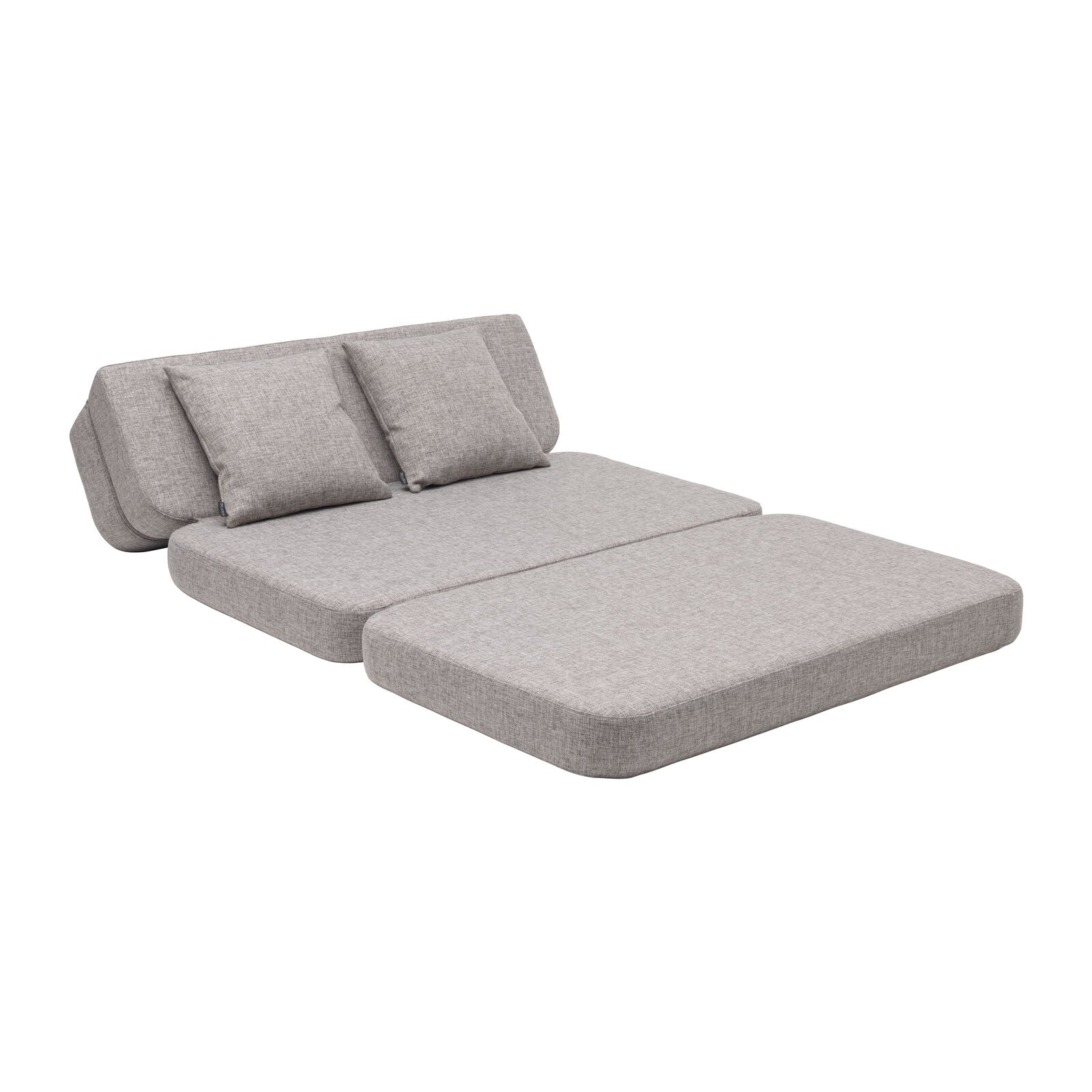 by KlipKlap 3-voudige Bank XL Zacht 140 cm Multi Grey
