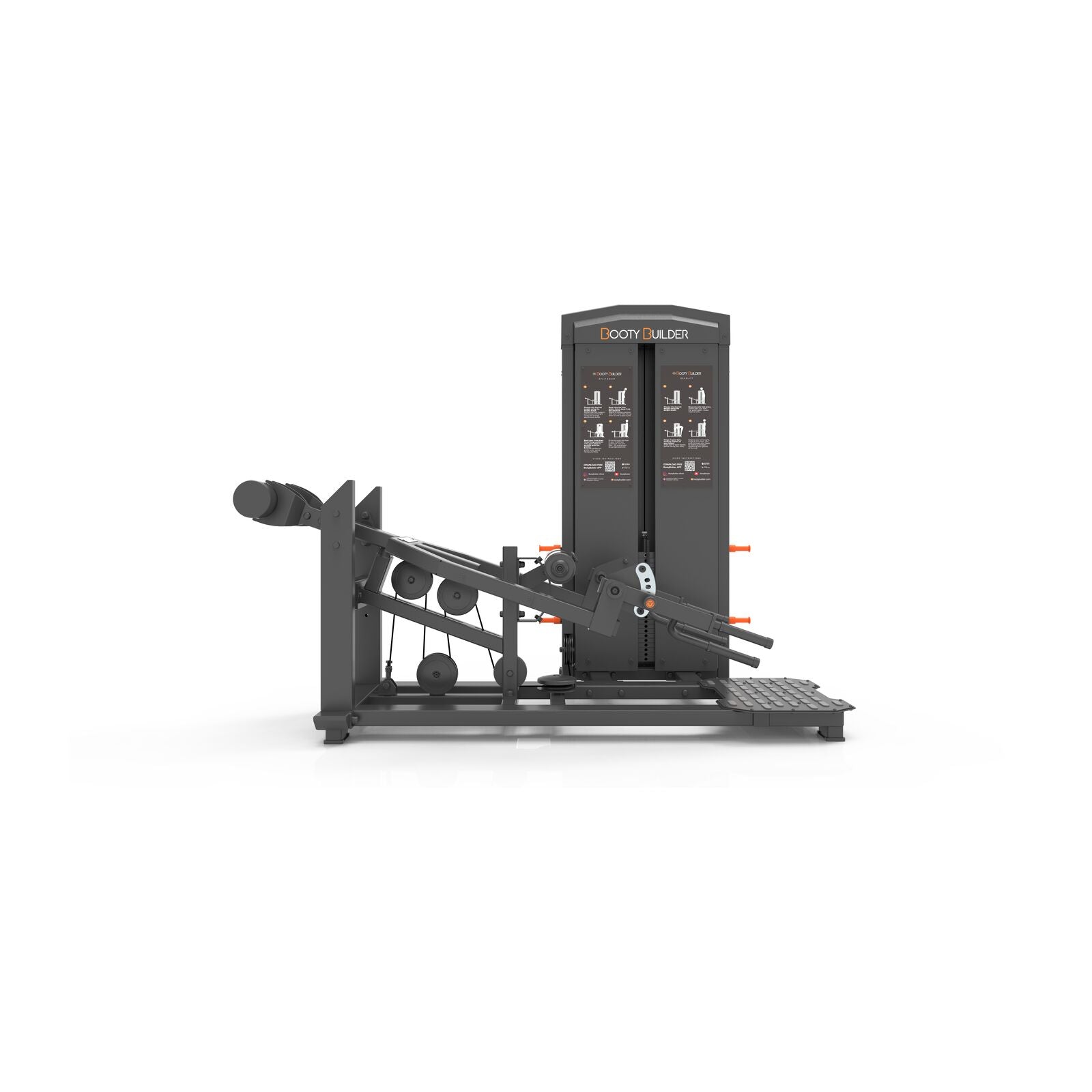 Booty Builder Deadlift, Stack loaded Strength training Machine Black