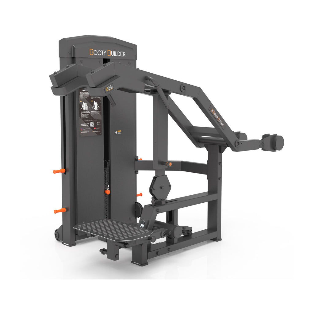 Booty Builder Step up, Stack loaded Strength training Machine Black