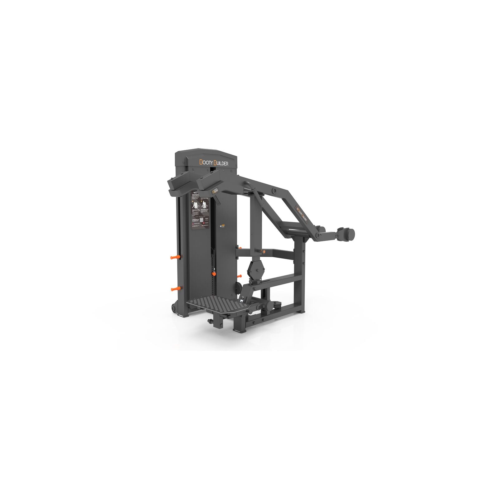 Booty Builder Step up, Stack loaded Strength training Machine Black