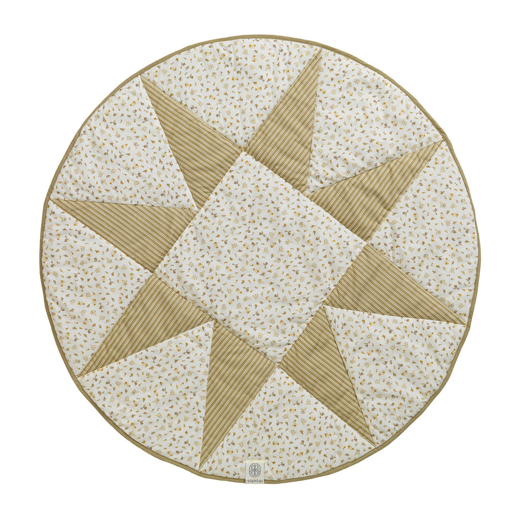 By KlipKlap Spieldecke Rund Steppdecke Stern Nougat