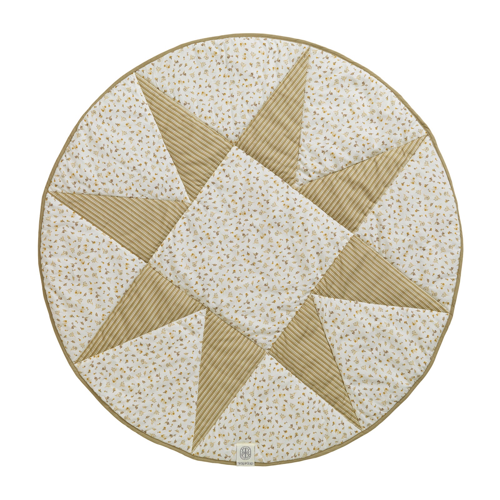 By KlipKlap Play Blanket Round Quilt Star Nougat