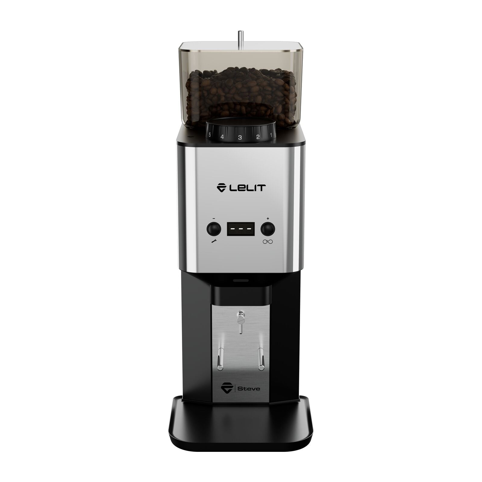 Lelit Steve Flat BURR PSS Type Q Coffee grinder Polished Steel