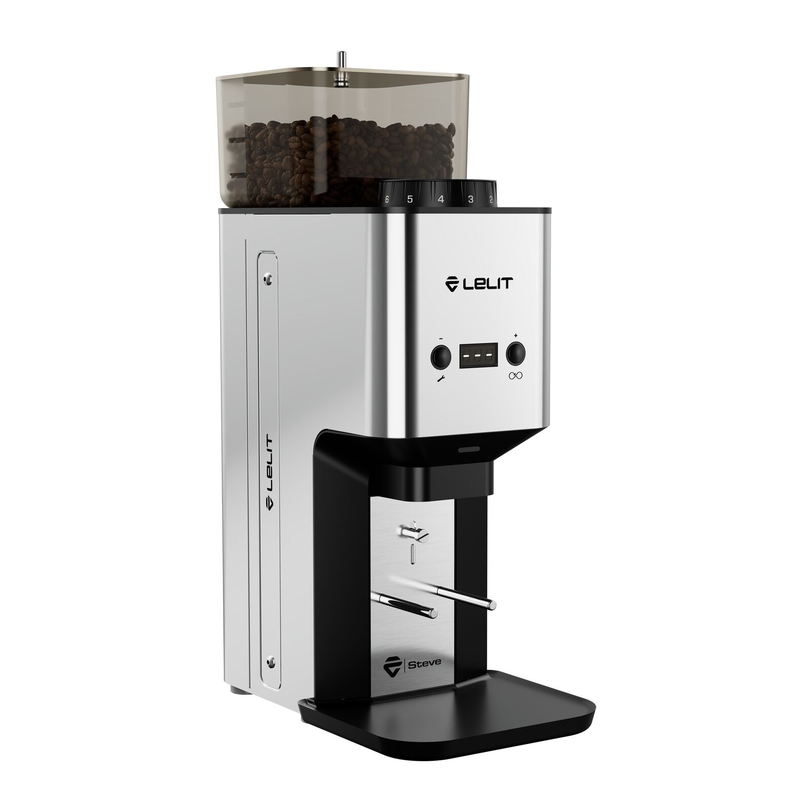 Lelit Steve Flat BURR PSS Type Q Coffee grinder Polished Steel
