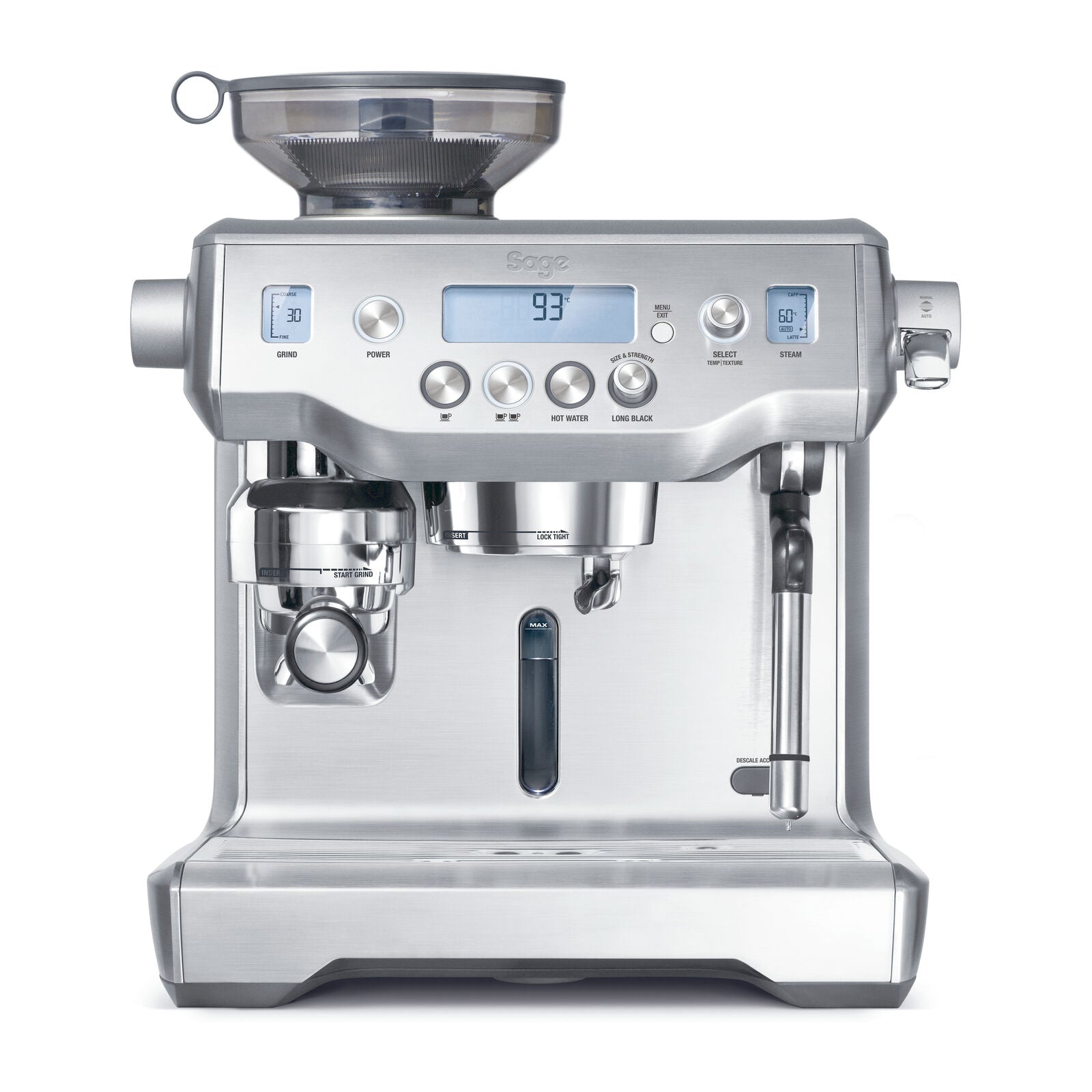 Sage SES980BSS Espresso machine Brushed steel