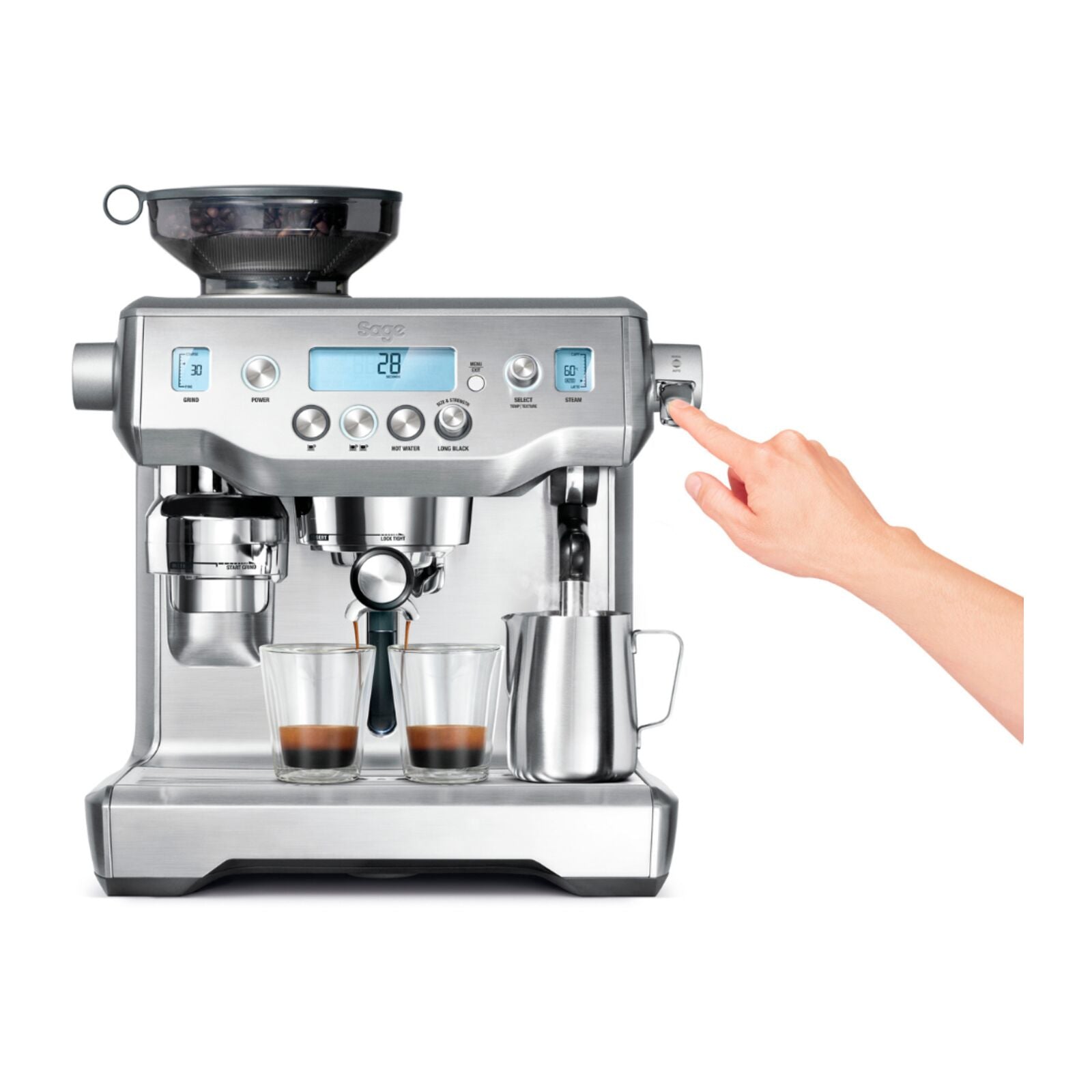 Sage SES980BSS Espresso machine Brushed steel