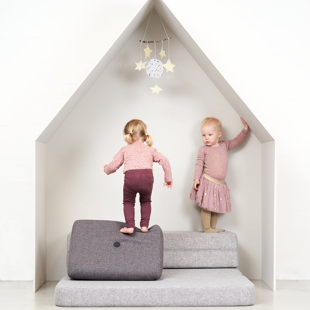 By KlipKlap KK 3-taitettava sohva XL Soft 140 cm Multi Grey harmaalla