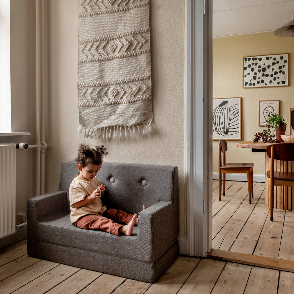 By KlipKlap KK Børnesofa Brun m. Sand